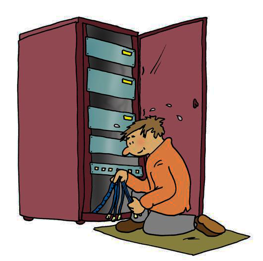 Serverschrank sorgt für den guten Zustand der Anlagen.